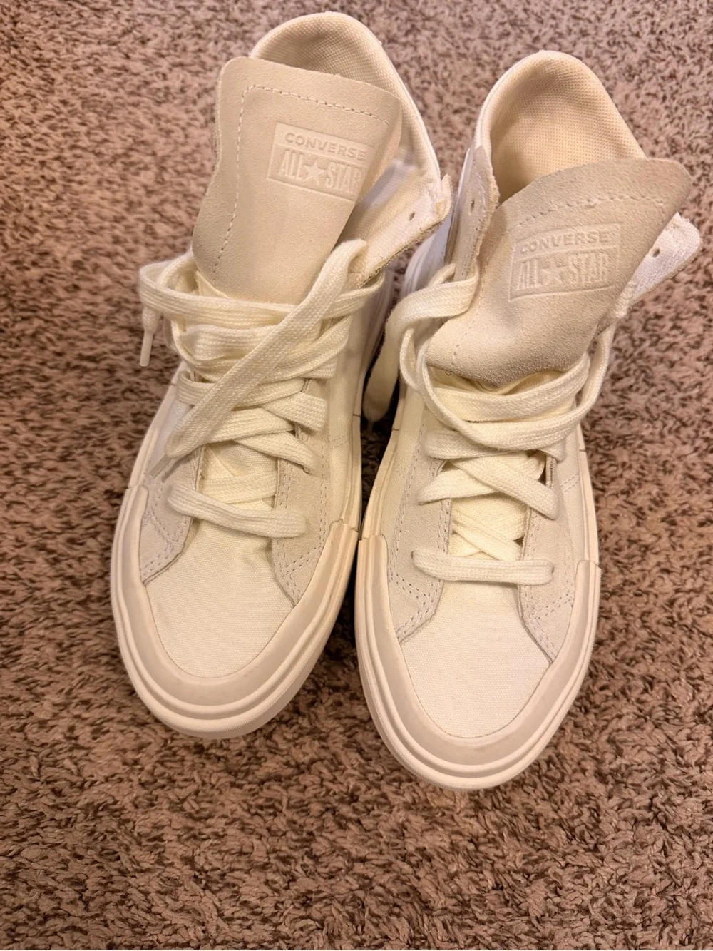 Converse High Top Platform Sneakers - Cream - Picture 3 of 3
